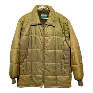 Vintage Haband Olive Quilted Zip-Front Jacket Size Large